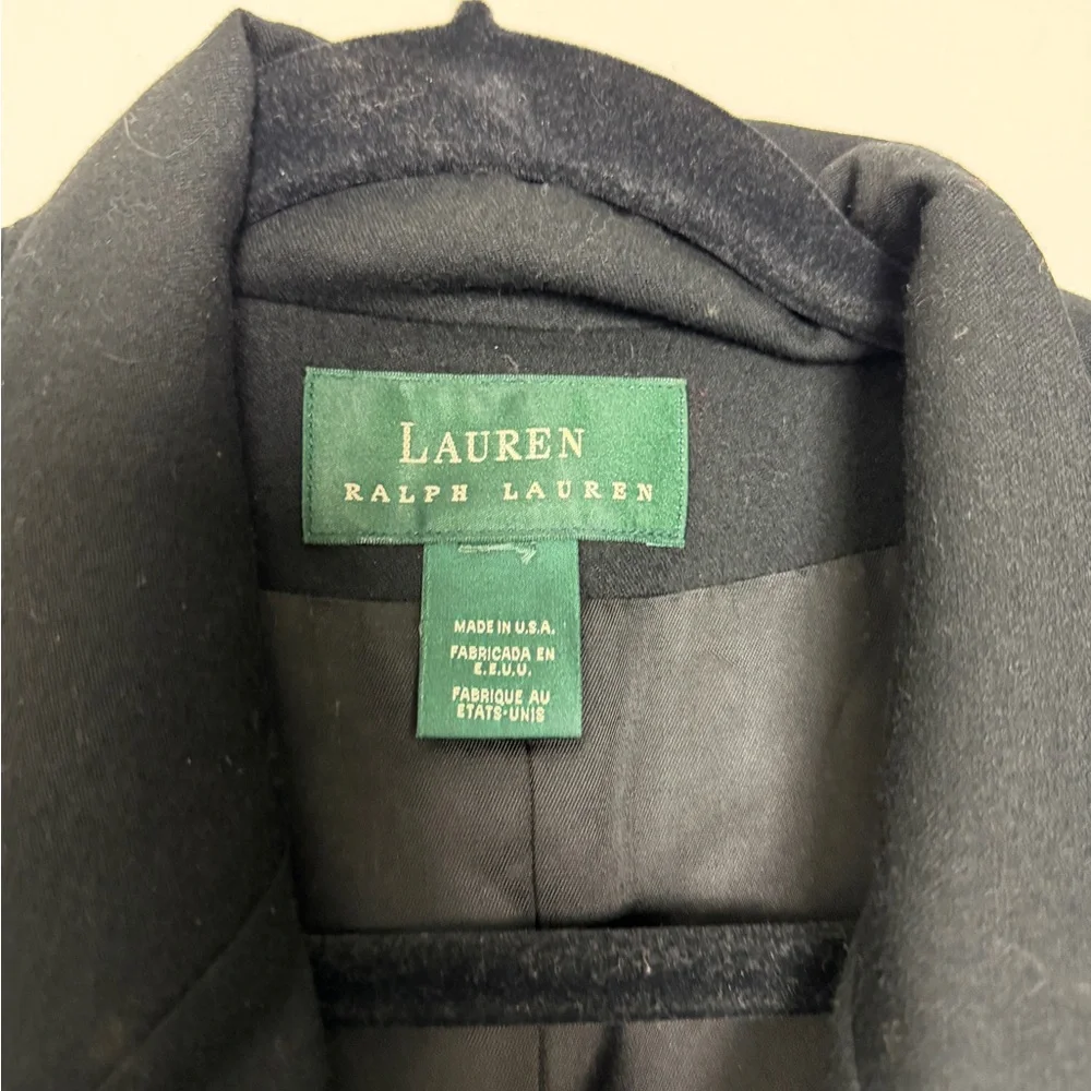 Lauren Ralph Lauren Wool Black Patch Blazer - Picture 4 of 5